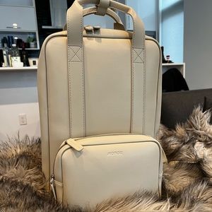 Monos Metro Backpack - Vegan Leather in Ivory - Like New